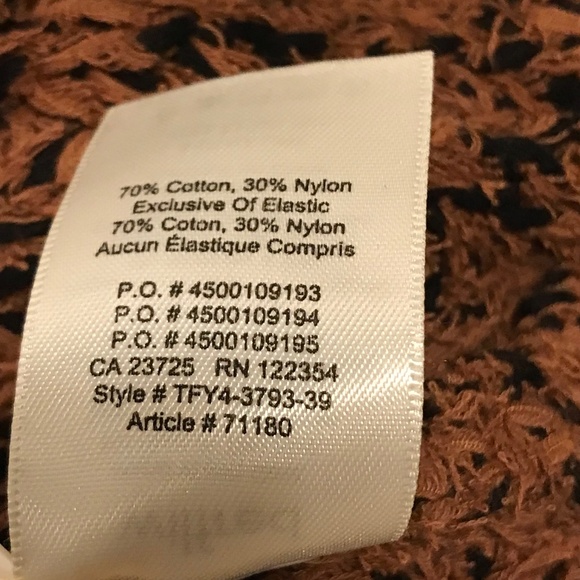 NWT Aritzia Wilfred sweater women L brown/black cotton chunky cozy bohemian - Picture 9 of 11